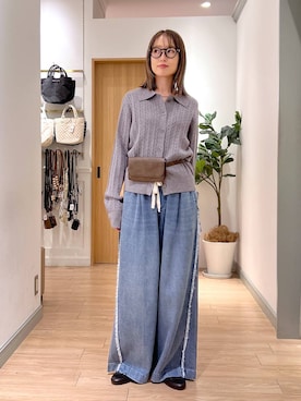 「LOWRYS FARM（ローリーズファーム）のバレエシューズ 1049086（バレエシューズ、ブラック系）」を使った、y_nさん（レディース・163cm）の秋コーディネート