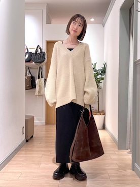 「アイテム（チョーカー）」を使った、y_nさん（レディース・163cm）の秋コーディネート