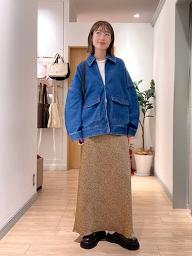 「LOWRYS FARM（ローリーズファーム）のアイテム（デニムジャケット）」を使った、y_nさん（レディース・163cm）の秋コーディネート
