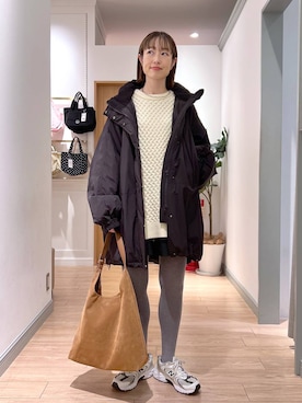 「アイテム（チョーカー）」を使った、y_nさん（レディース・163cm）の冬コーディネート