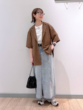 「若見え」｜「アイテム（その他アウター）」を使った、y_nさん（レディース・163cm）の春コーディネート