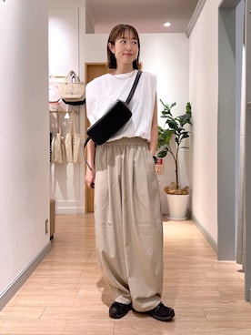 「LOWRYS FARM（ローリーズファーム）のバルーンプルオーバーフレンチスリーブ　574769（Tシャツ/カットソー）」を使った、y_nさん（レディース・163cm）の秋コーディネート