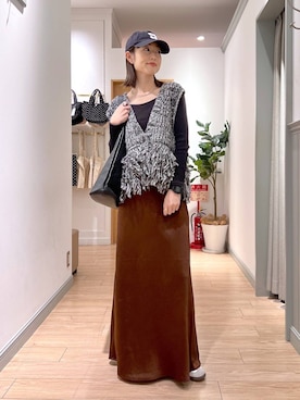 「LOWRYS FARM（ローリーズファーム）のアイテム（ベスト）」を使った、y_nさん（レディース・163cm）の秋コーディネート