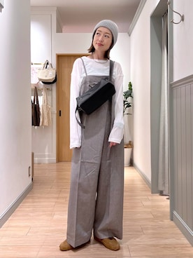 「LOWRYS FARM（ローリーズファーム）のＴＲキャミサロペ　 455471（サロペット/オーバーオール）」を使った、y_nさん（レディース・163cm）の秋コーディネート