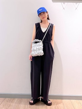 「若見え」｜「アイテム（サロペット/オーバーオール）」を使った、y_nさん（レディース・163cm）の春コーディネート