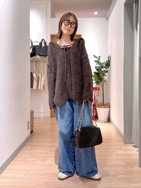 「アイテム（チョーカー）」を使った、y_nさん（レディース・163cm）の秋コーディネート