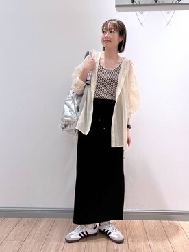 「アイテム（バックパック/リュック、シルバー系）」を使った、y_nさん（レディース・163cm）の春コーディネート