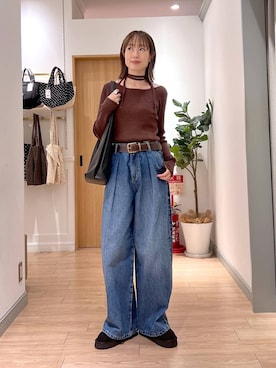 「LOWRYS FARM（ローリーズファーム）のアイテム（ベルト）」を使った、y_nさん（レディース・163cm）の秋コーディネート