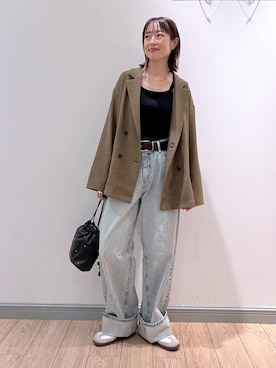 「LOWRYS FARM（ローリーズファーム）のアイテム（ジャケット/アウター）」を使った、y_nさん（レディース・163cm）の夏コーディネート