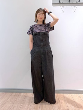 「若見え」｜「アイテム（オールインワン・サロペット）」を使った、y_nさん（レディース・163cm）の夏コーディネート