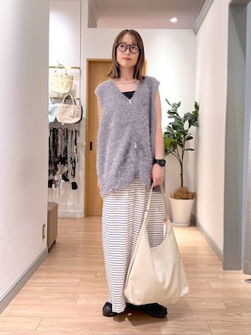 「LOWRYS FARM（ローリーズファーム）のアイテム（ベスト）」を使った、y_nさん（レディース・163cm）の秋コーディネート