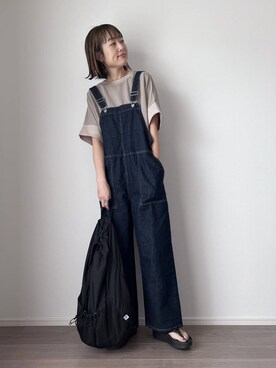 「若見え」｜「アイテム（オールインワン・サロペット）」を使った、y_nさん（レディース・163cm）の夏コーディネート