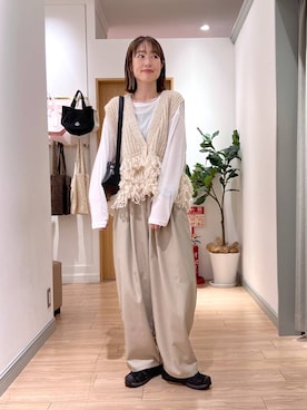 「アイテム（チョーカー）」を使った、y_nさん（レディース・163cm）の秋コーディネート
