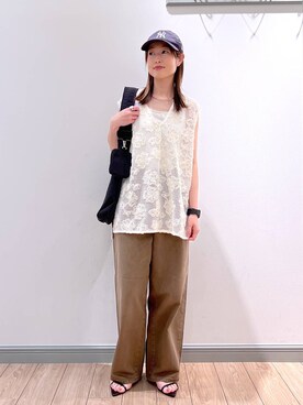 「LOWRYS FARM（ローリーズファーム）のLFポーチツキショルダー 284037（ショルダーバッグ）」を使った、y_nさん（レディース・163cm）の春コーディネート