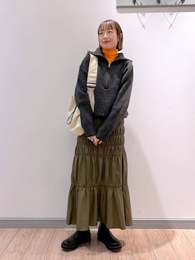 「アイテム（ワンピース/ドレス）」を使った、y_nさん（レディース・163cm・30代）の秋コーディネート