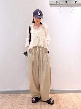 「アイテム（チョーカー）」を使った、y_nさん（レディース・163cm）の夏コーディネート