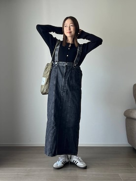 「アイテム（ジャンパースカート）」を使った、y_nさん（レディース・163cm）の冬コーディネート
