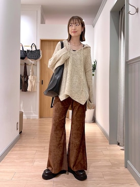 「アイテム（チョーカー）」を使った、y_nさん（レディース・163cm）の秋コーディネート