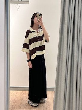 「LOWRYS FARM（ローリーズファーム）のステンレスフープチョーカー 127295（チョーカー、シルバー系）」を使った、y_nさん（レディース・163cm）の夏コーディネート