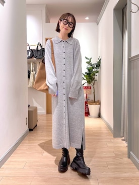 「アイテム（ワンピース/ドレス）」を使った、y_nさん（レディース・163cm）の秋コーディネート