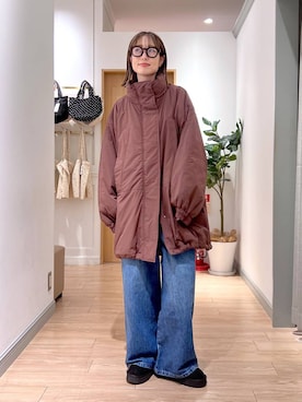 「アイテム（メガネ、その他）」を使った、y_nさん（レディース・163cm）の秋コーディネート