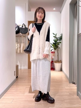 「アイテム（チョーカー）」を使った、y_nさん（レディース・163cm）の秋コーディネート