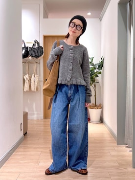 「アイテム（メガネ、その他）」を使った、y_nさん（レディース・163cm）の秋コーディネート