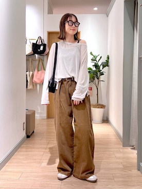 「LOWRYS FARM（ローリーズファーム）のアイテム（ベルト）」を使った、y_nさん（レディース・163cm）の夏コーディネート