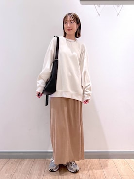 「LOWRYS FARM（ローリーズファーム）のソフトウラケプルオーバー  579079（スウェット）」を使った、y_nさん（レディース・163cm）の秋コーディネート