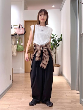 「アイテム（チョーカー）」を使った、y_nさん（レディース・163cm）の夏コーディネート