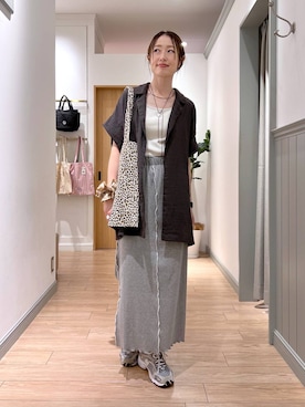 「アイテム（テーラードジャケット）」を使った、y_nさん（レディース・163cm）の夏コーディネート