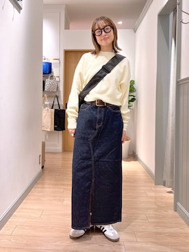 「アイテム（メガネ、その他）」を使った、y_nさん（レディース・163cm）の秋コーディネート