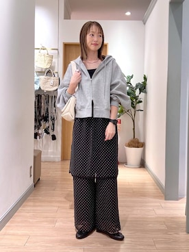 「アイテム（バレエシューズ）」を使った、y_nさん（レディース・163cm）の秋コーディネート