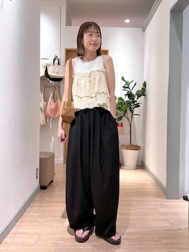 「アイテム（チョーカー）」を使った、y_nさん（レディース・163cm）の夏コーディネート