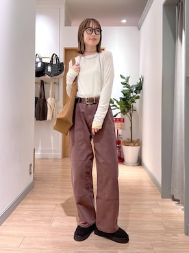 「アイテム（チョーカー）」を使った、y_nさん（レディース・163cm）の秋コーディネート