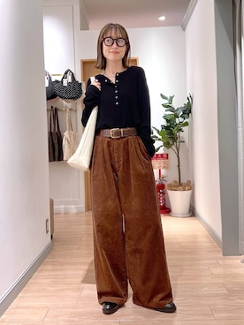 「アイテム（チョーカー）」を使った、y_nさん（レディース・163cm）の秋コーディネート