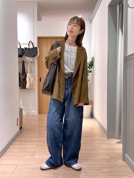 「アイテム（チョーカー）」を使った、y_nさん（レディース・163cm）の秋コーディネート