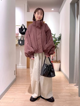 「LOWRYS FARM（ローリーズファーム）のアイテム（その他アウター）」を使った、y_nさん（レディース・163cm）の冬コーディネート