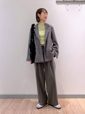 「LOWRYS FARM（ローリーズファーム）のチェーンネックレス　976398（ネックレス）」を使った、y_nさん（レディース・163cm）の秋コーディネート