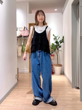 「LOWRYS FARM（ローリーズファーム）のステンレスフープチョーカー 127295（チョーカー）」を使った、y_nさん（レディース・163cm）の夏コーディネート