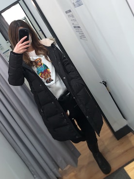 「Polo Ralph Lauren」｜「アイテム（ダウンジャケット/コート）」を使った、._.warumeno.neco._.さん（レディース・159cm）の冬コーディネート