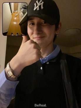 「WYM」｜「アイテム（キャップ）」を使った、健さん（メンズ・177cm）の秋コーディネート