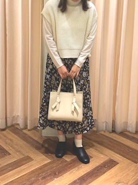 「ニット/セーター」｜ℳℋ𝒦さん（レディース・158cm）の冬コーディネート