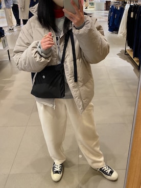 「RETRO GIRL（レトロガール）のアイテム（ブルゾン）」を使った、mizukiさん（レディース・159cm）の冬コーディネート