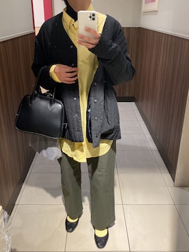 「select MOCA（セレクトモカ）のアイテム（ノーカラーコート）」を使った、mizukiさん（レディース・158cm）の冬コーディネート