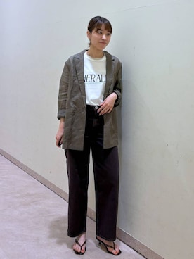 「MOHI（モヒ）のアイテム」を使った、あめさん（レディース・168cm）の夏コーディネート