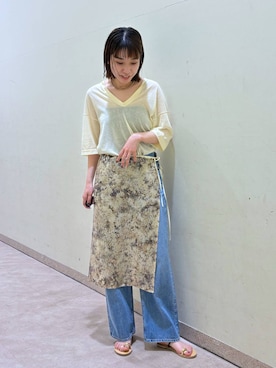 「upperhights（アッパーハイツ）のアイテム（パンツ）」を使った、あめさん（レディース・168cm）の春コーディネート