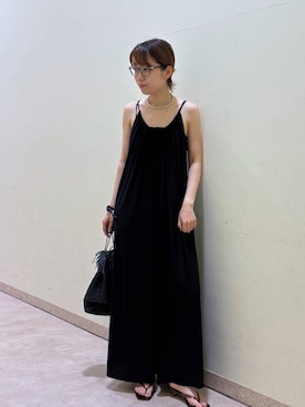 「BABYLONE（バビロン）のソリッドチョーカー（チョーカー、シルバー系）」を使った、あめさん（レディース）の夏コーディネート
