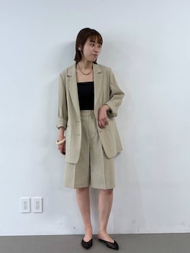 「BABYLONE（バビロン）のアイテム（ジャケット/アウター）」を使った、あめさん（レディース・168cm）の春コーディネート