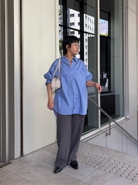 「IACUCCI（イアクッチ）のリエーヴェ XS CERVO（ボストンバッグ、ホワイト系）」を使った、sato yukiさん（レディース・147cm）の夏コーディネート